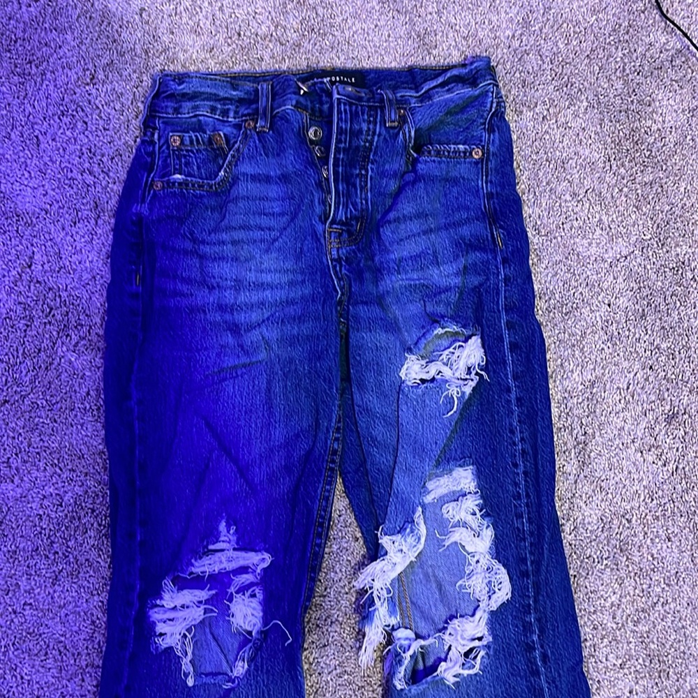 Dark blue Aeropostale ripped jeans